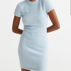 H&M Divided Baby Blue Knit Bodycon Dress